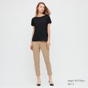 Uniqlo Crew Neck Dolman Sleeve T-Shirt - Black